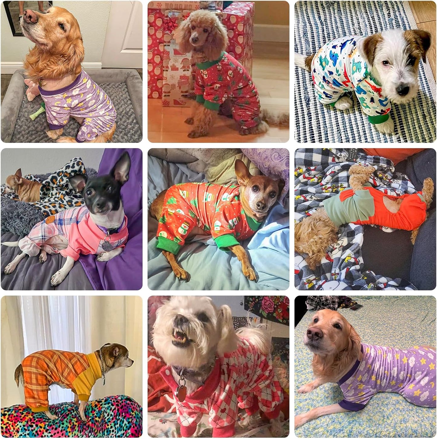 BEAUTYZOO Dog Pajamas Small Sized Dog, Summer Doggie Pajamas for Boy Girl, Soft Strechy Cotton Puppy Pjs Jammies Onesies for Men Women, Pet Jumpsuit Body Suit Cat Apparel Clothes, Blue S