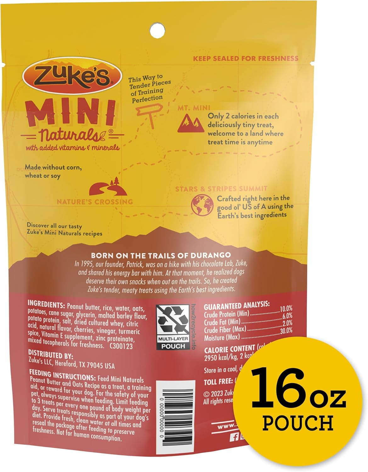 Zuke`s Mini Naturals Dog Treat Peanut Butter 1lb