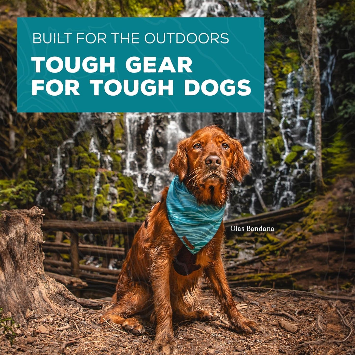 Wilderdog Dog Bandana with Lightweight Quick Drying Poly-Blend Mesh Material in Laredo