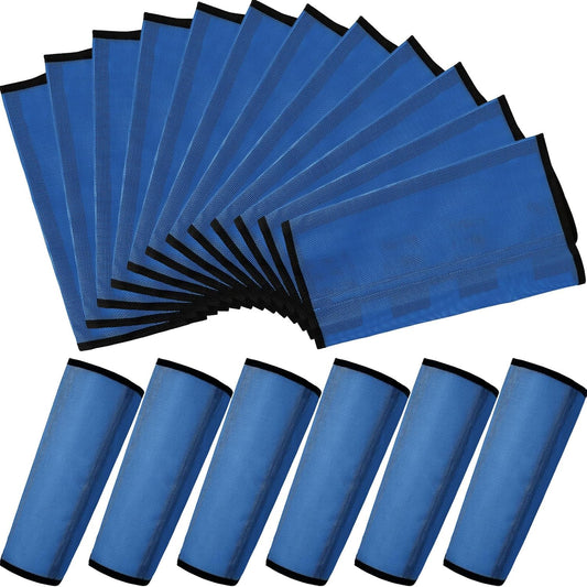Jexine 12 Fly Boots for Horse Set of 12 Loose Breathable Mesh Horse Fly Sheets Protective Horse Leg Wraps Leggings for Preventing Flies and Mosquitoes Bites(Blue)
