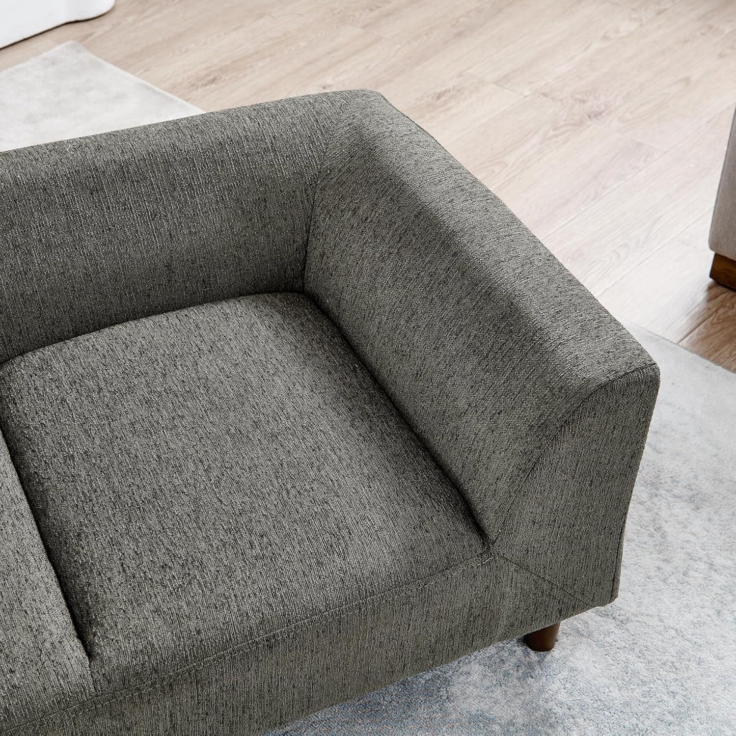 Dog Sofa Couch for Medium to Large Dogs, Memory Foam Dog Sofa Bed, Modern Elevated Pet Couch Bed with Wooden Legs for Medium and Large Dogs, Dark Grey